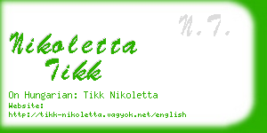 nikoletta tikk business card